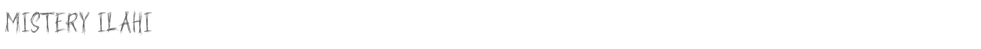 Sample characters Mistery Ilahi Font